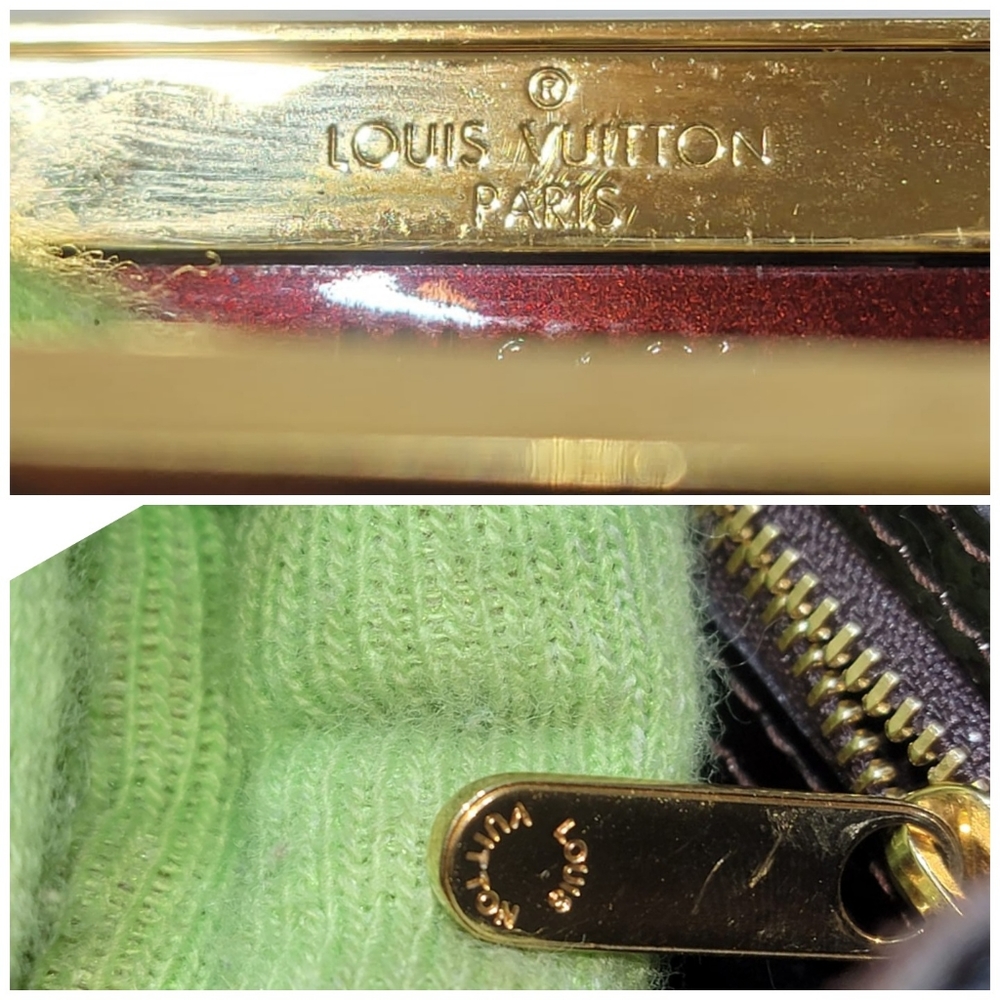LOUIS VUITTON Monogram Vernis Deesse PM Patent Handbag Wine - Picture 11 of 13